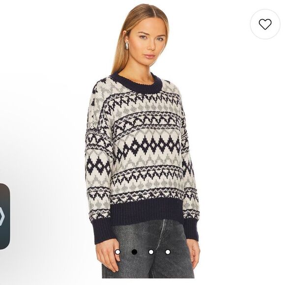 Favorite Daughter Tis The Season Sweater Set in Blue & Grey Fair Isle NWT - Picture 3 of 4